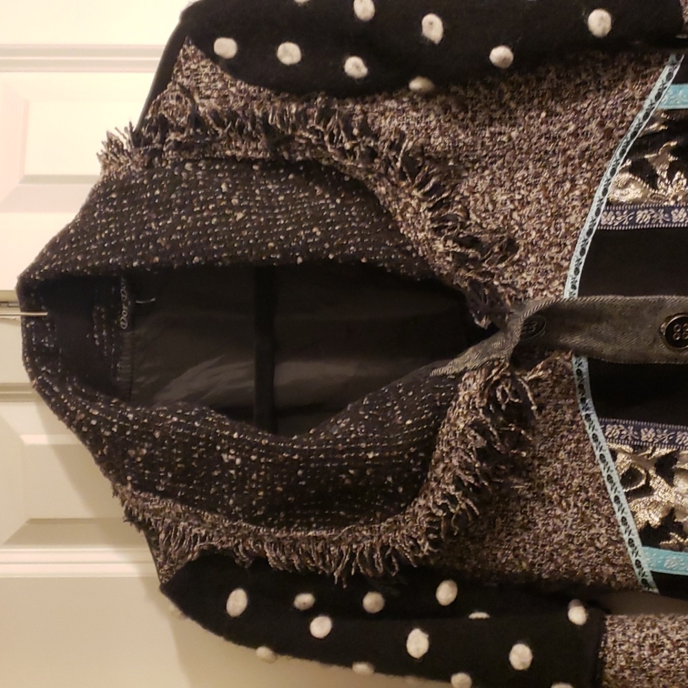 Dor Dor Couture Black Coat Sz Small - Picture 2 of 9